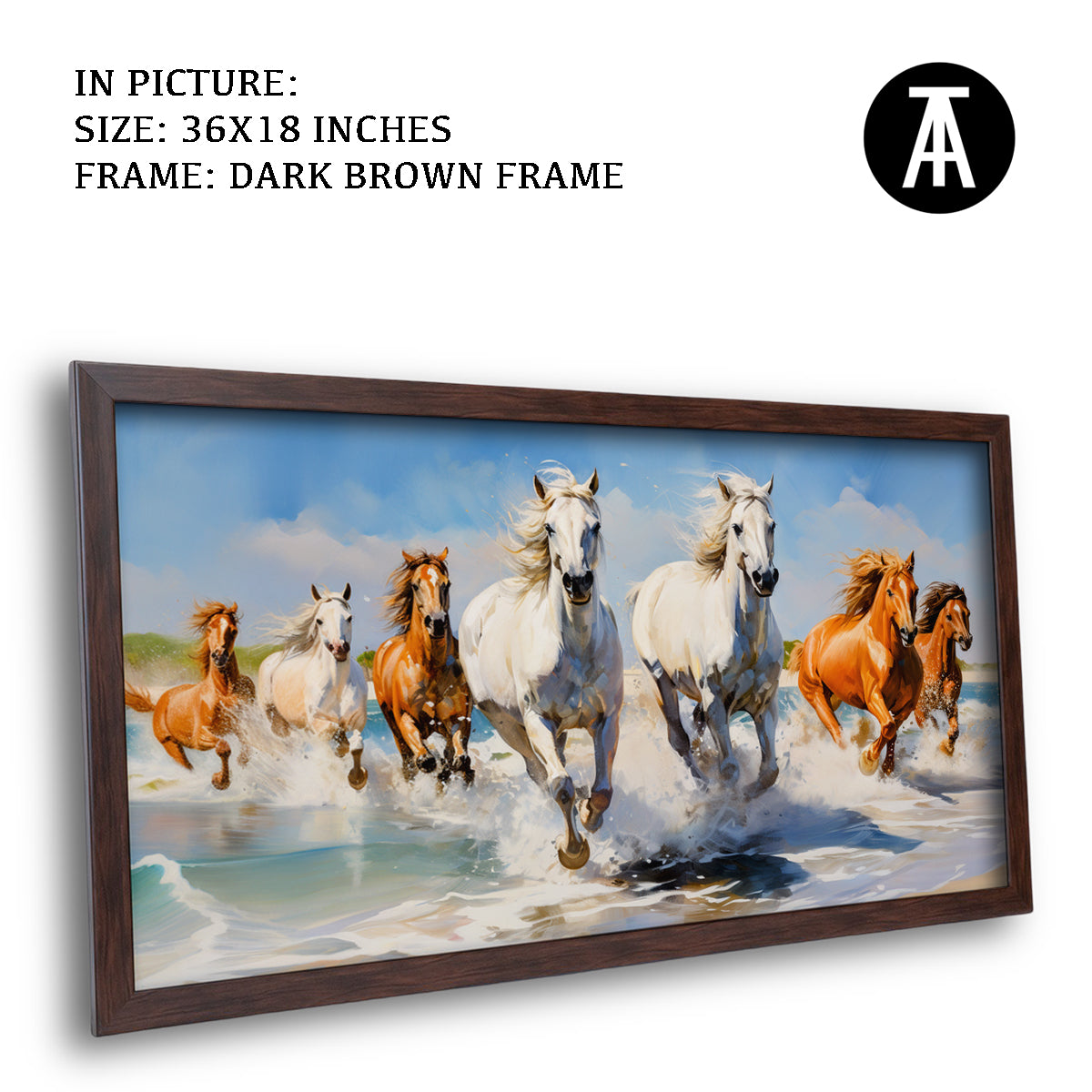 Artwork in Metal Champagne Gold Frame