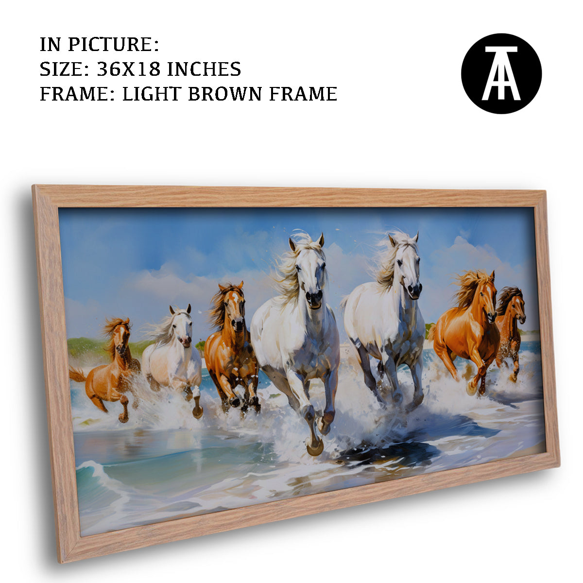 Artwork in Dark Brown Frame