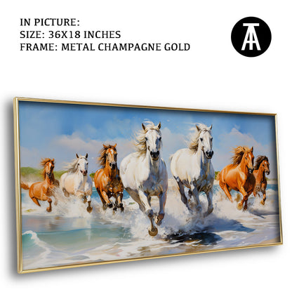 Artwork in Light Brown Frame