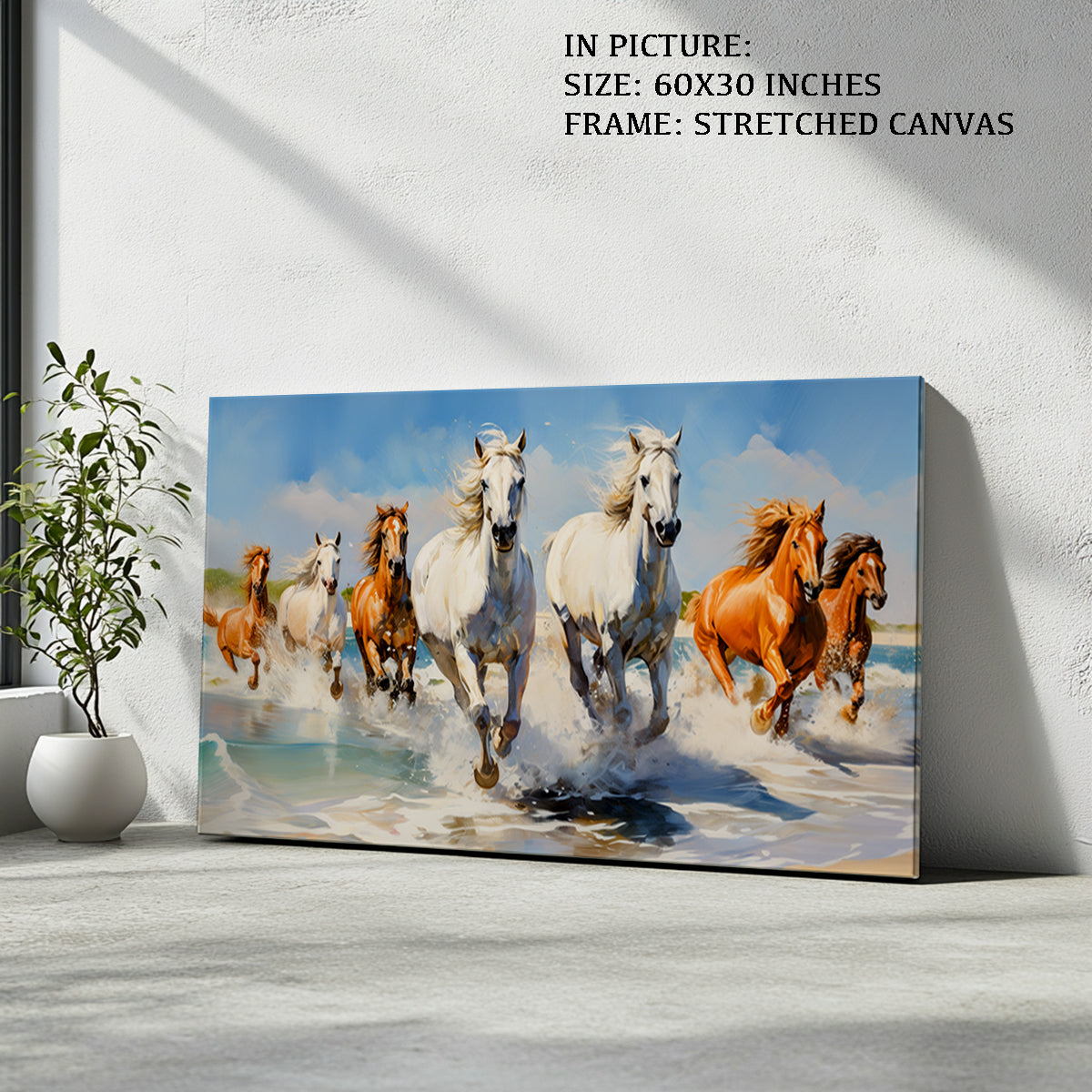 Artwork in Natural Wood Frame