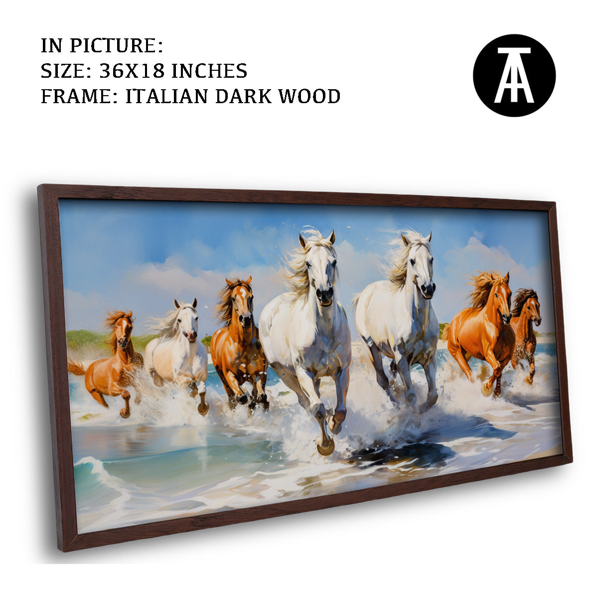 Artwork in Dark Wood Frame