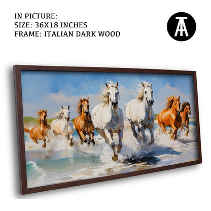 Artwork in Dark Wood Frame