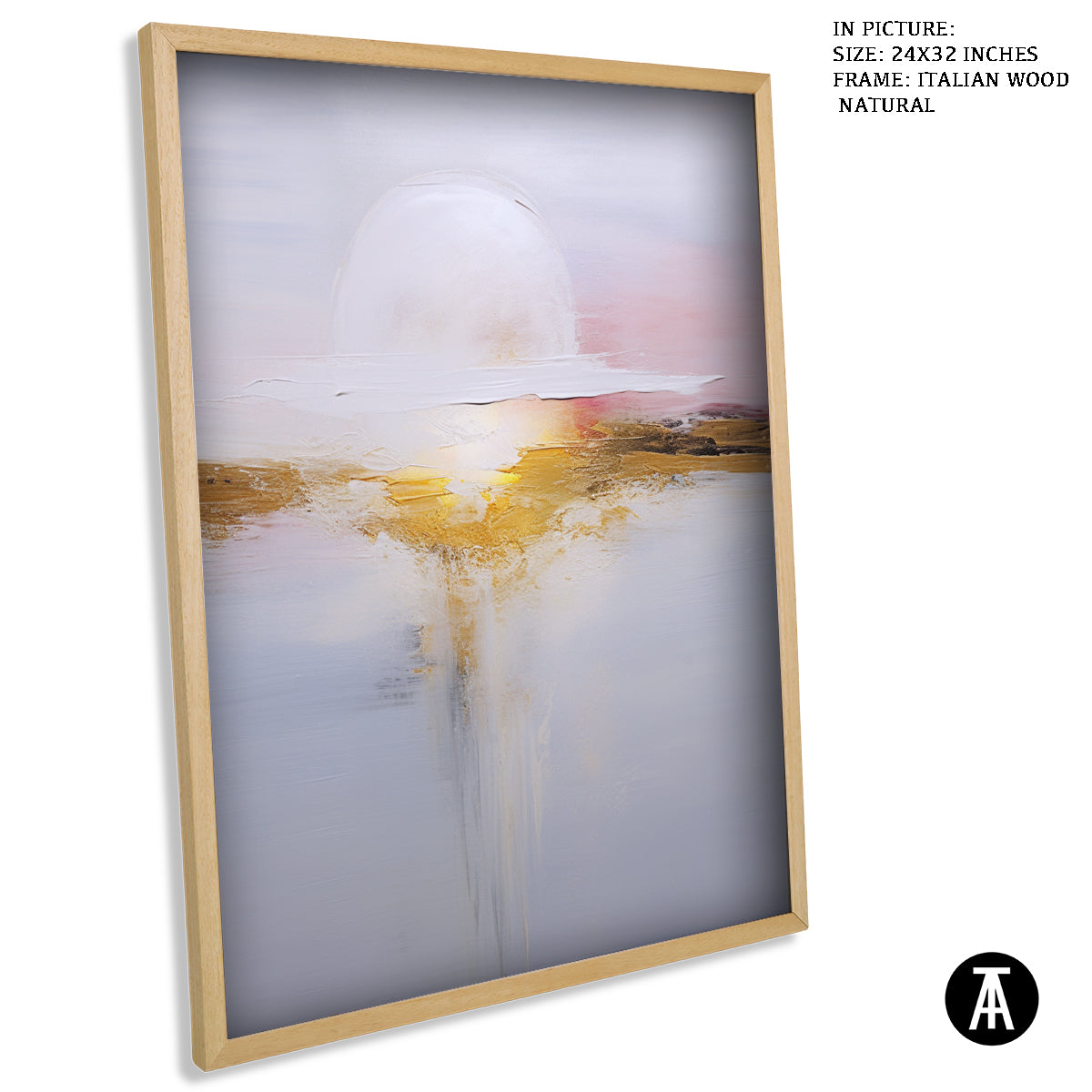 Sample Artwork in Italian Wood Framing Natural