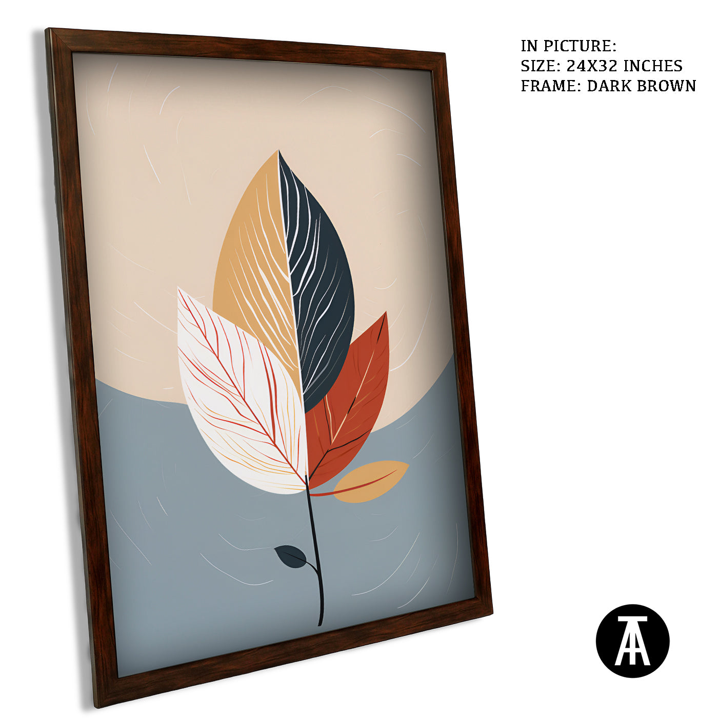 Artwork in Metal Champagne Gold Frame