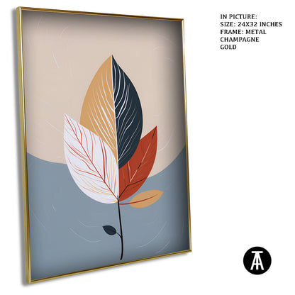 Artwork in Light Brown Frame