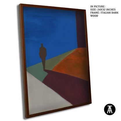 Artwork in Dark Wood Frame