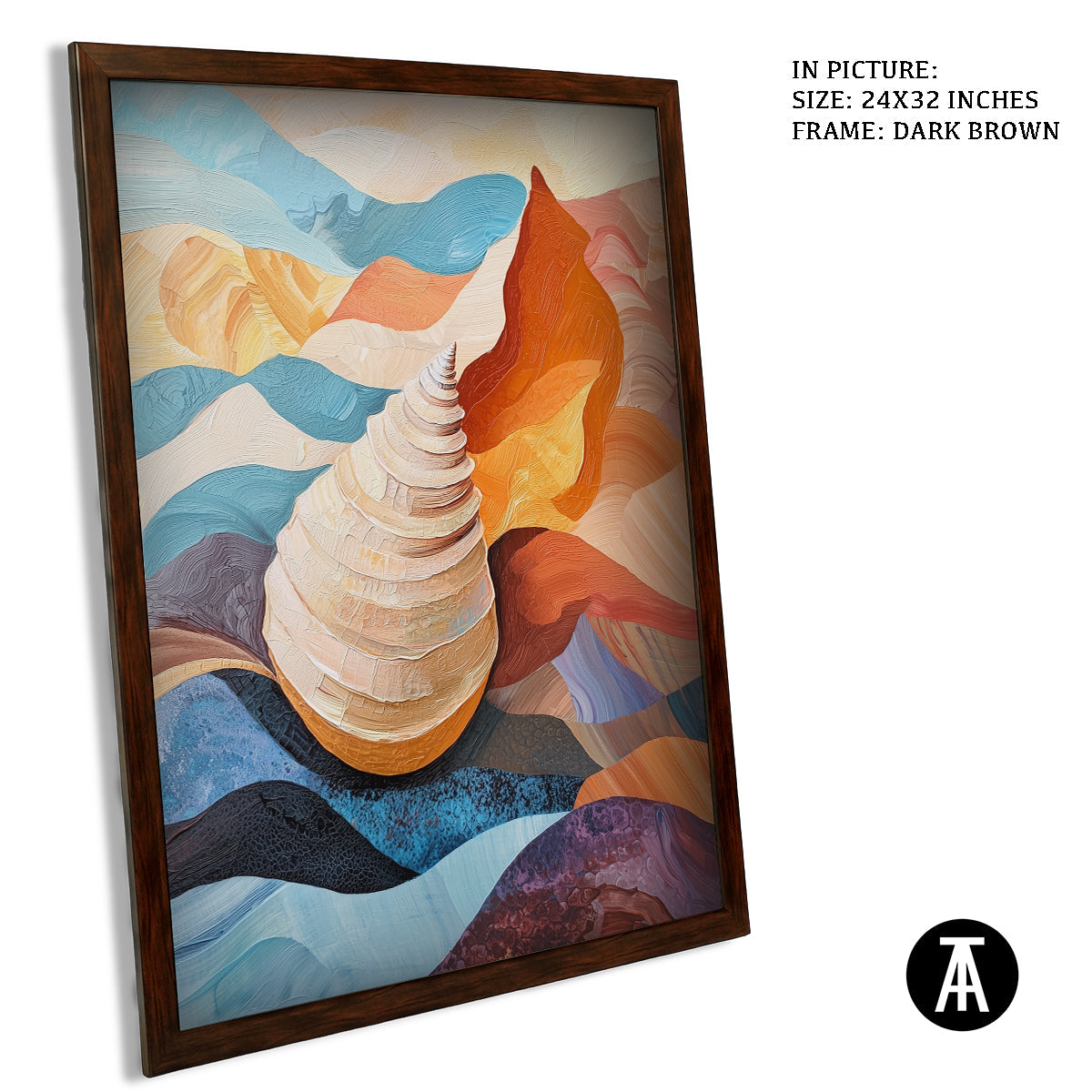 Artwork in Metal Champagne Gold Frame