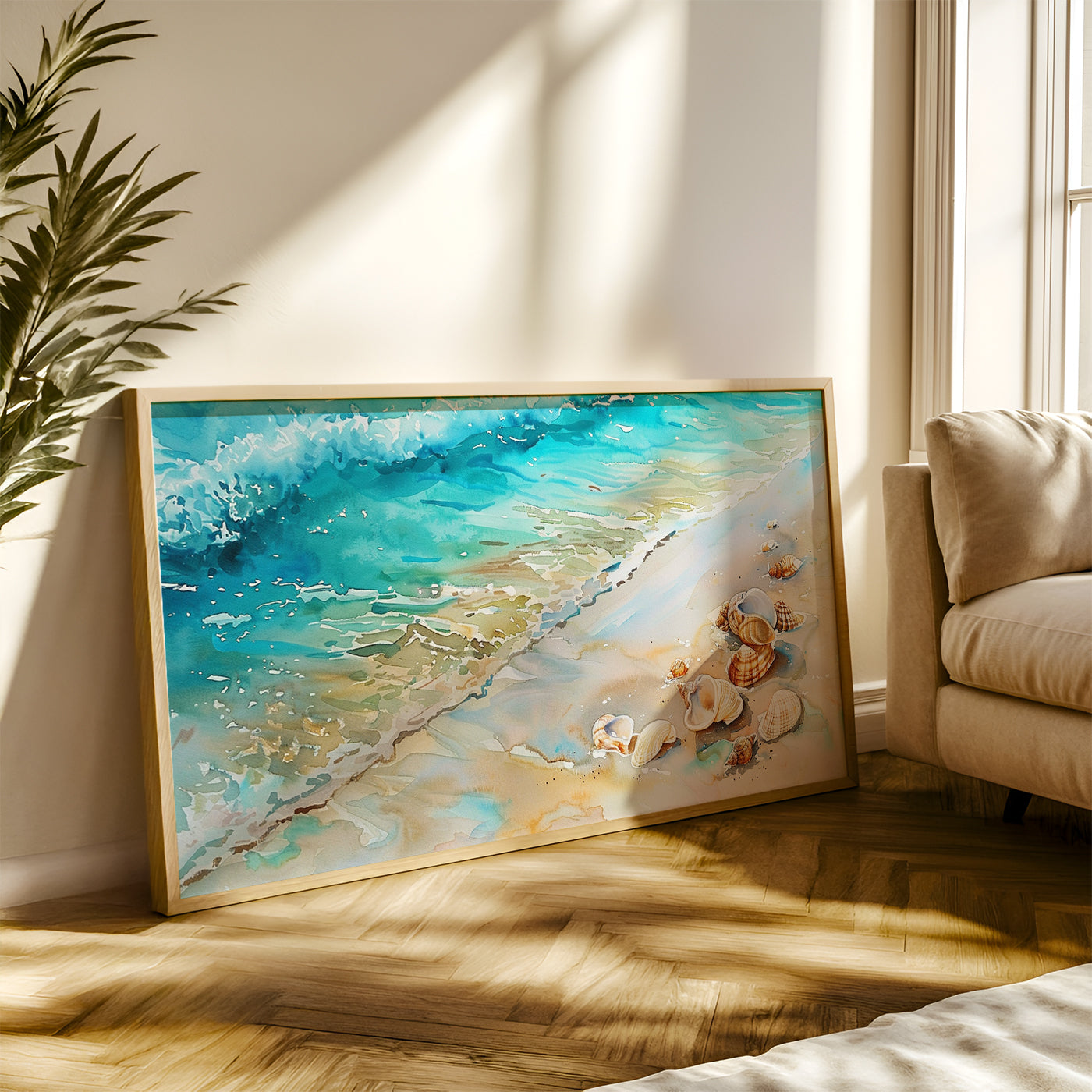 Modern Art Painting in a Lifestyle Setting