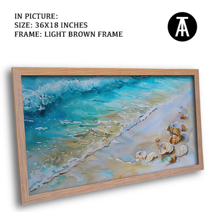 Artwork in Dark Brown Frame