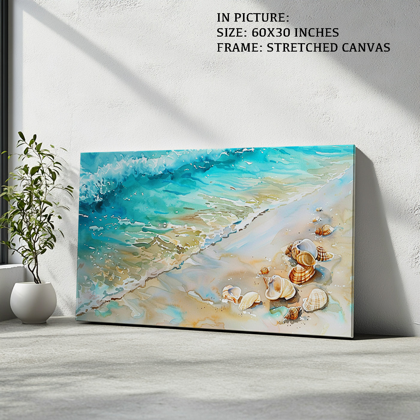 Artwork in Natural Wood Frame