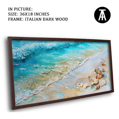 Artwork in Dark Wood Frame