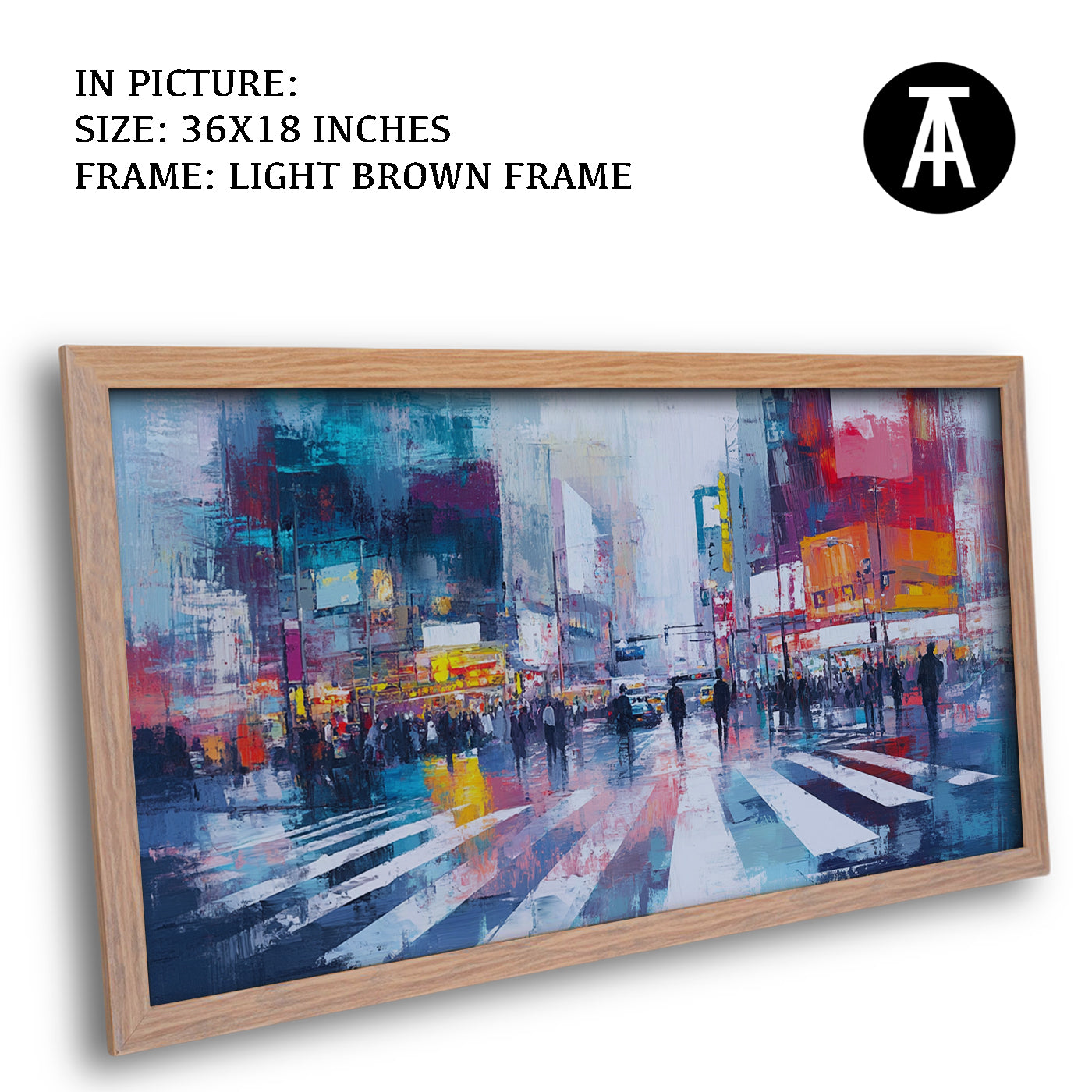 Artwork in Dark Brown Frame