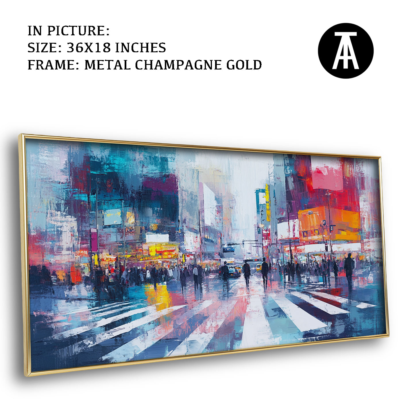 Artwork in Light Brown Frame