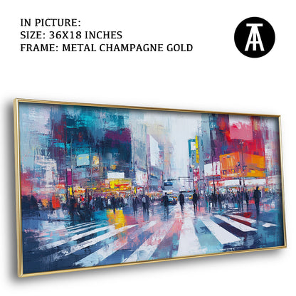 Artwork in Light Brown Frame