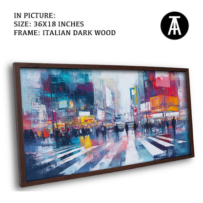 Artwork in Dark Wood Frame