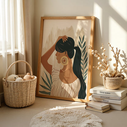 Boho Art Painting in a Lifestyle Setting