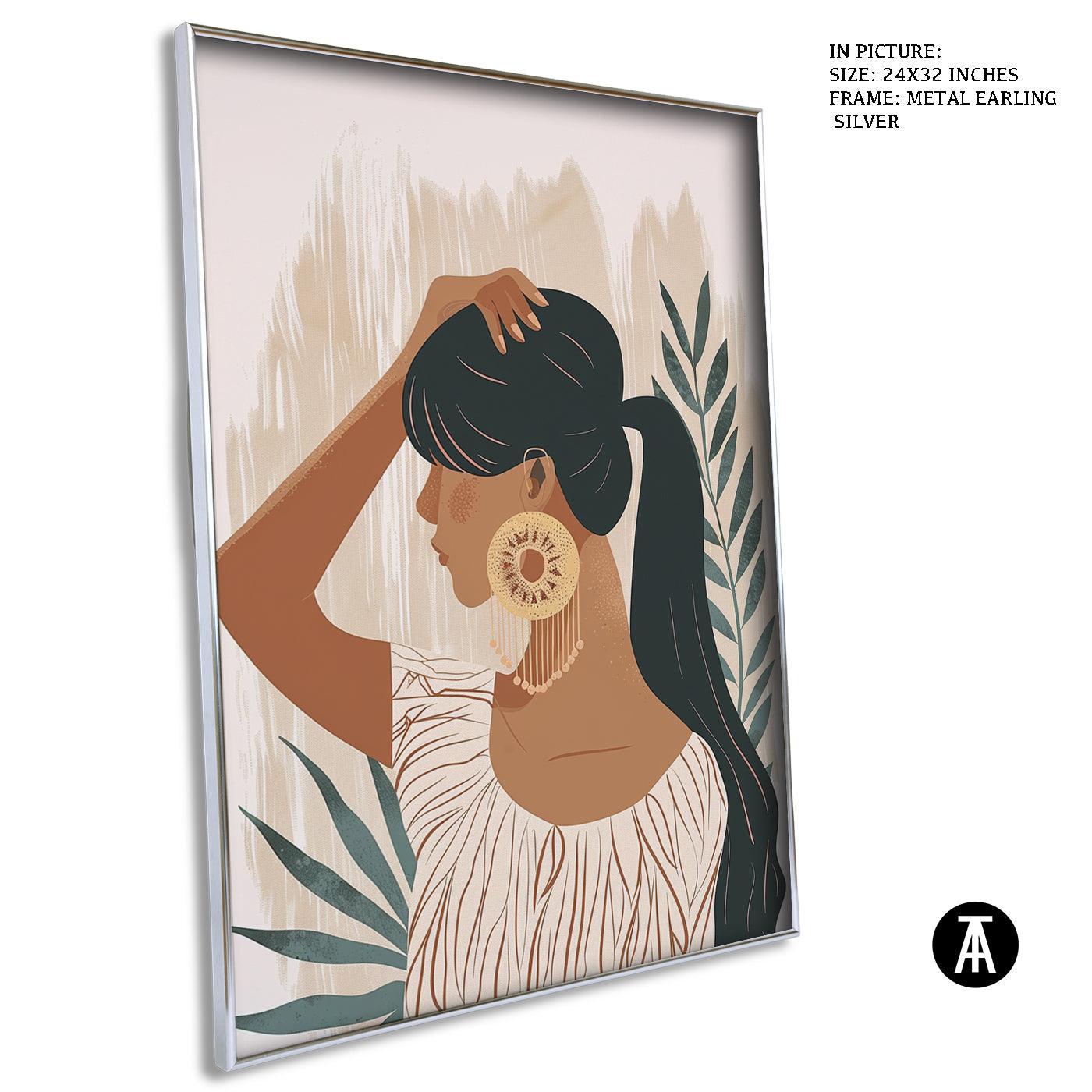 Artwork in Metal Earling Silver Frame