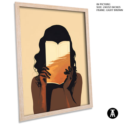 Artwork in Dark Brown Frame