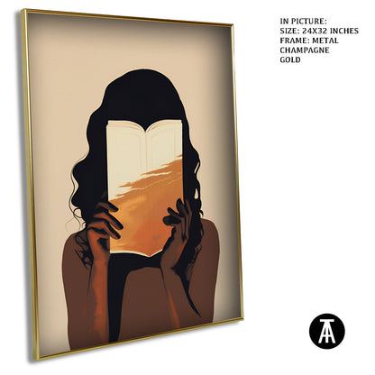 Artwork in Light Brown Frame