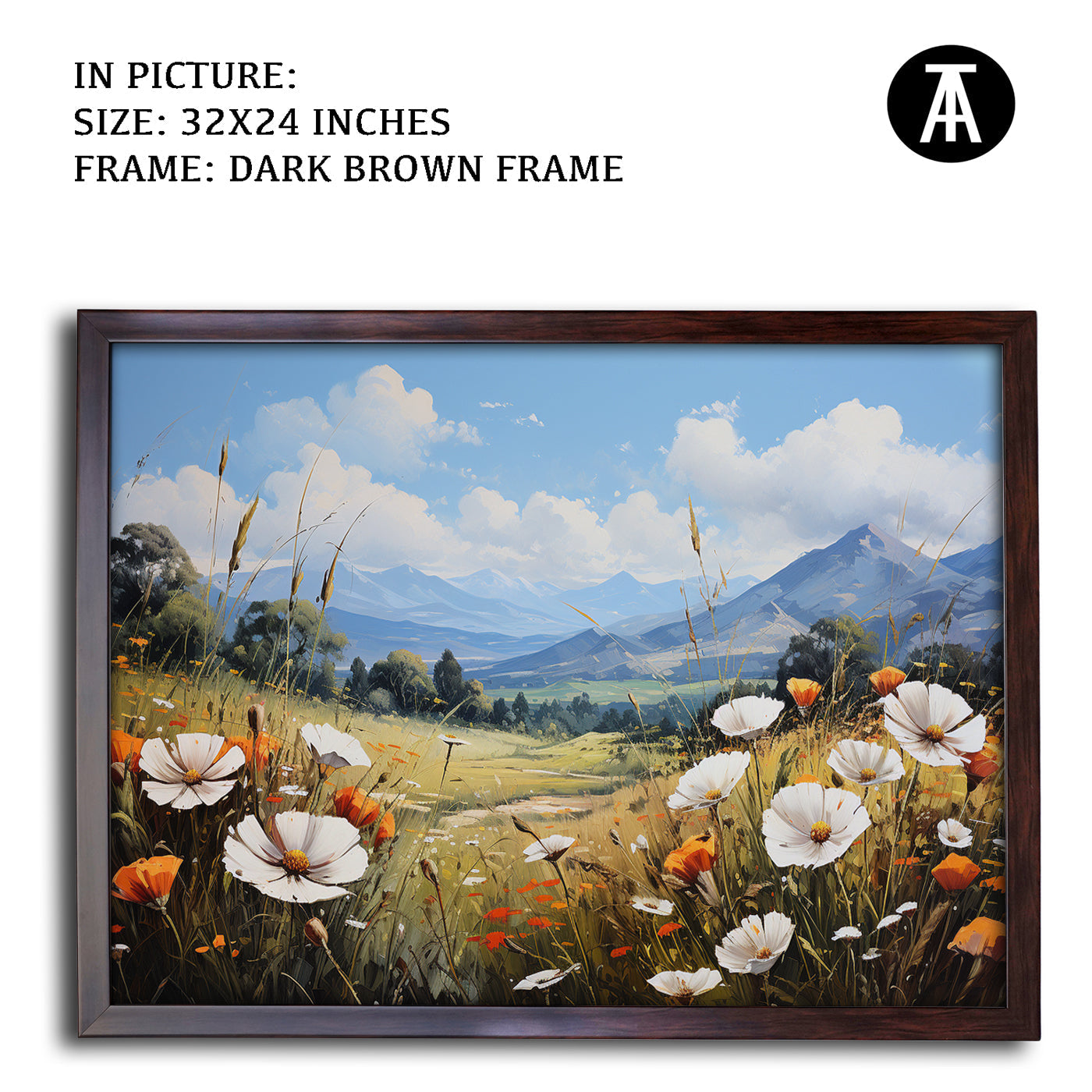 Artwork in Metal Champagne Gold Frame
