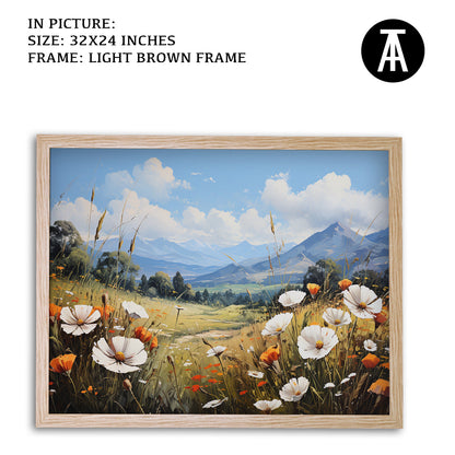 Artwork in Dark Brown Frame