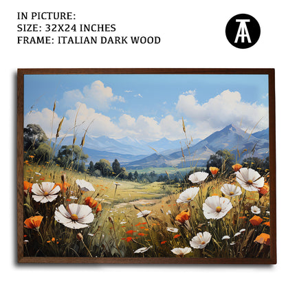 Artwork in Dark Wood Frame