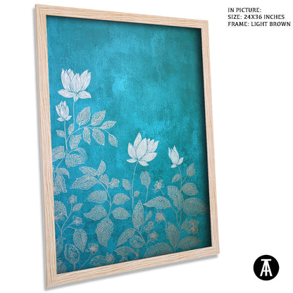 Artwork in Light Brown Frame