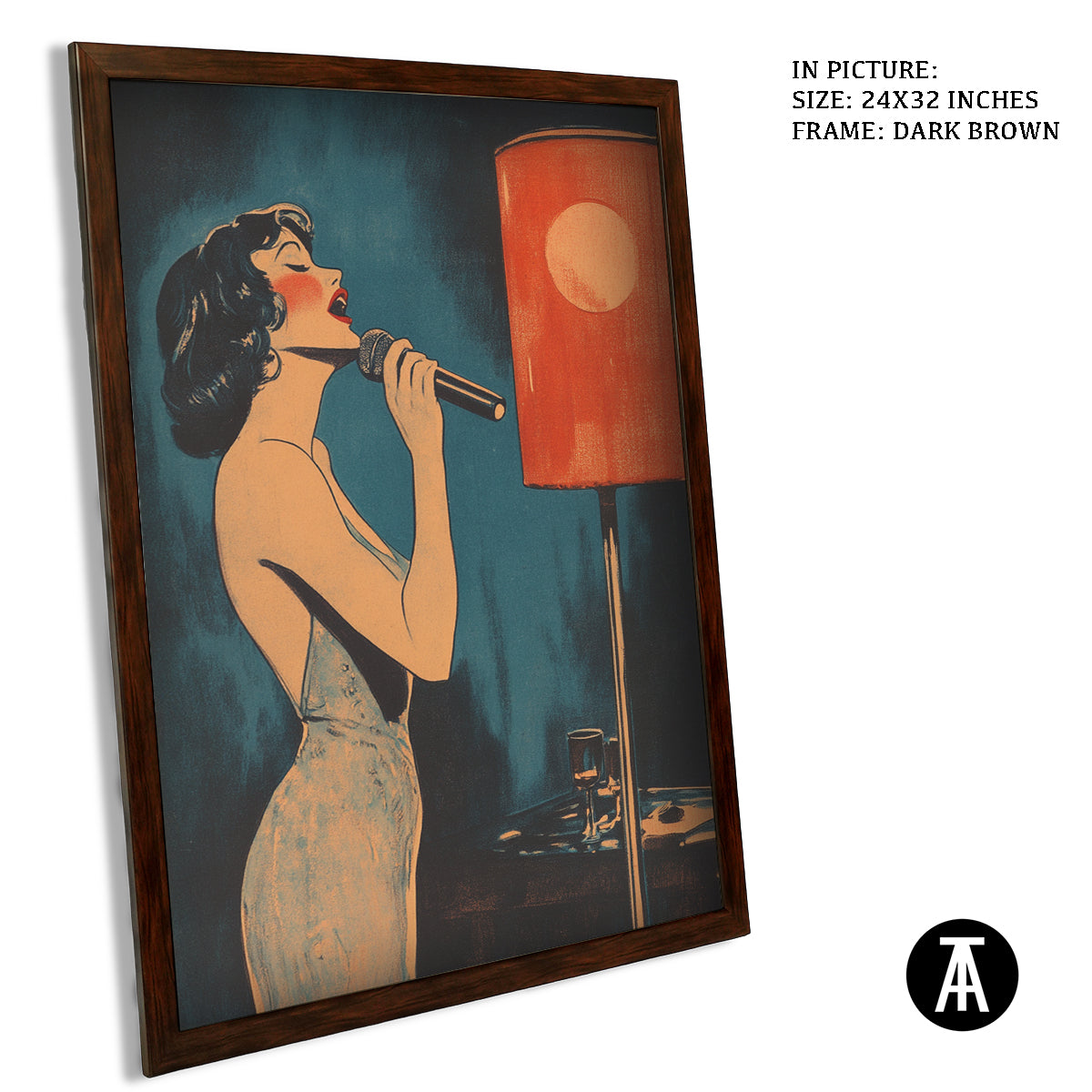 Artwork in Metal Champagne Gold Frame
