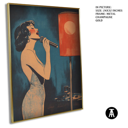 Artwork in Light Brown Frame