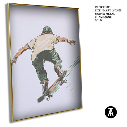 Artwork in Light Brown Frame