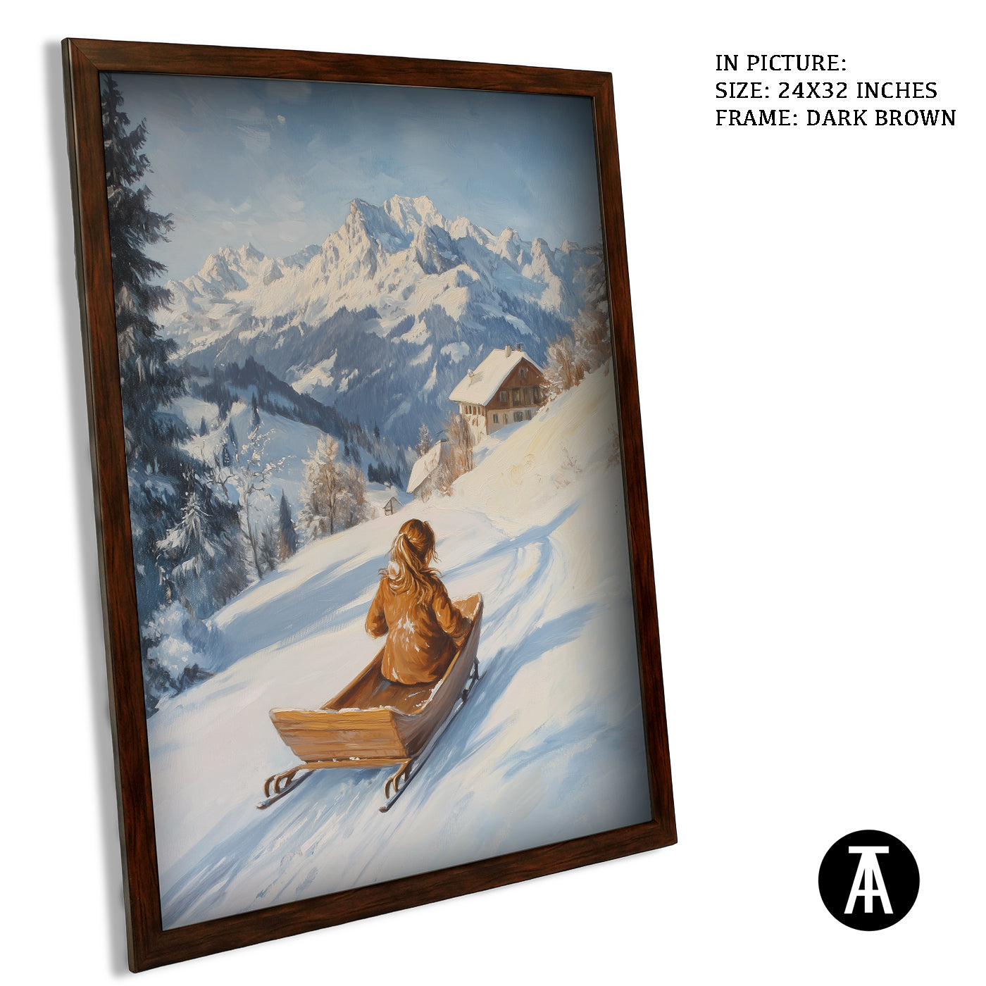 Artwork in Metal Champagne Gold Frame