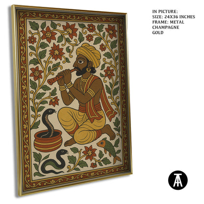 Artwork in Metal Champagne Gold Frame