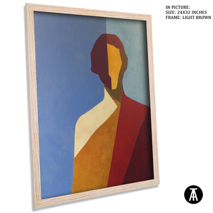 Artwork in Light Brown Frame