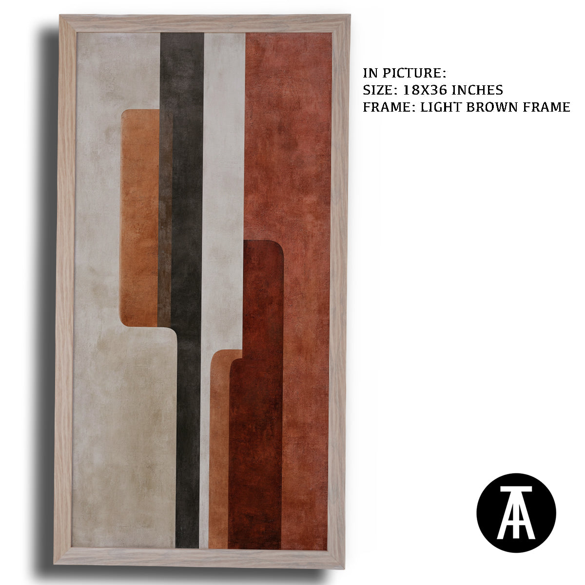Artwork in Dark Brown Frame