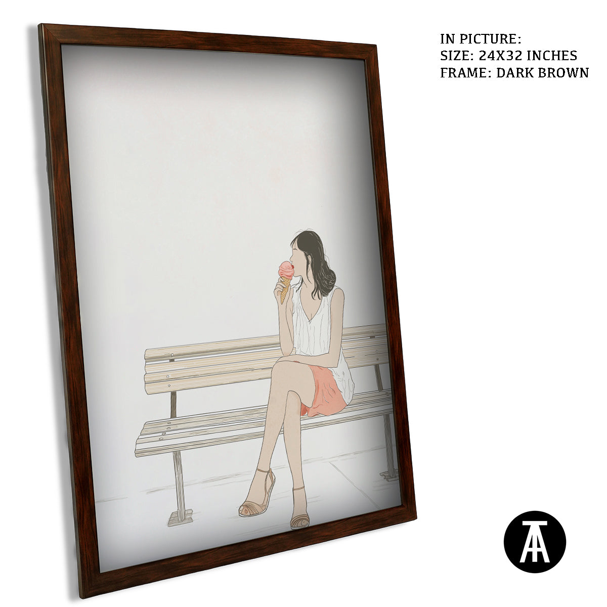 Artwork in Metal Champagne Gold Frame