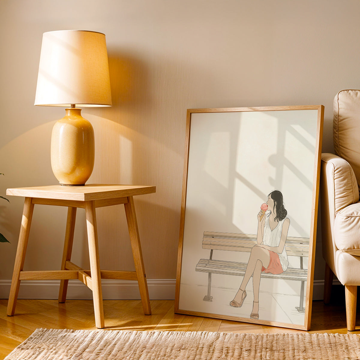 Minimalist Artwork in a Lifestyle Setting