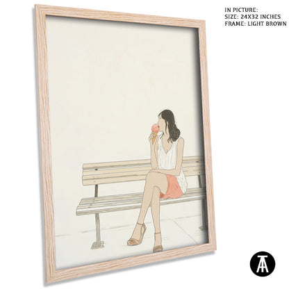 Artwork in Dark Brown Frame