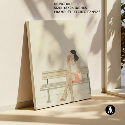 Artwork in Natural Wood Frame