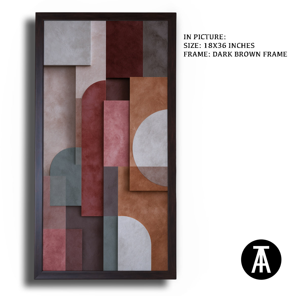 Artwork in Metal Champagne Gold Frame