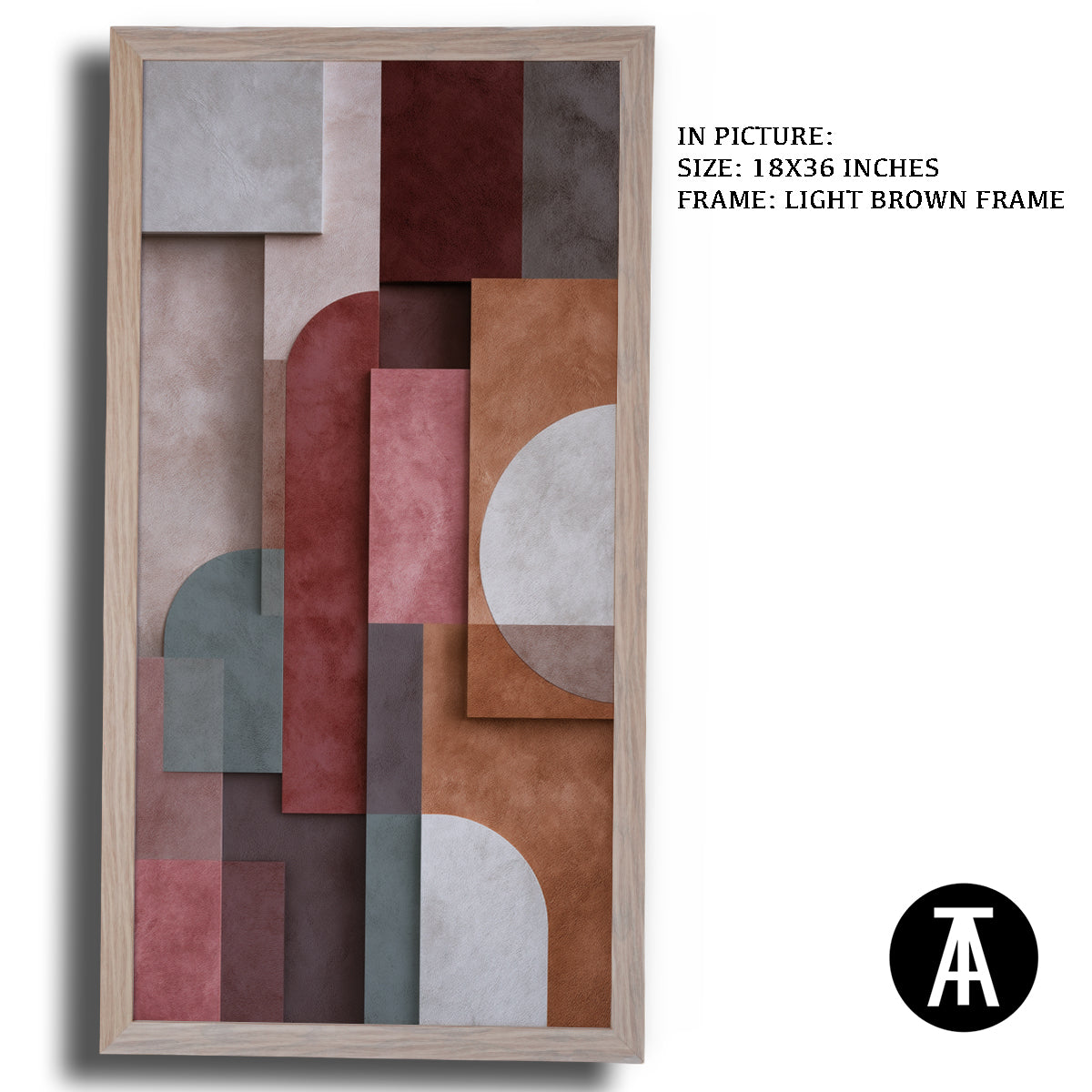 Artwork in Dark Brown Frame