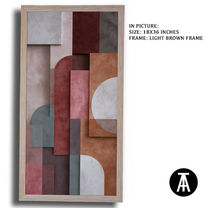 Artwork in Dark Brown Frame