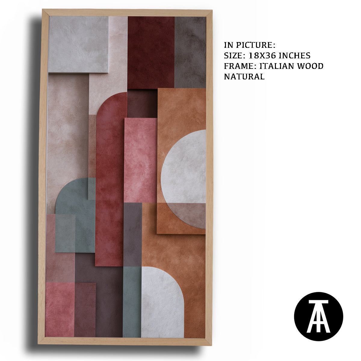 Artwork in Dark Wood Frame