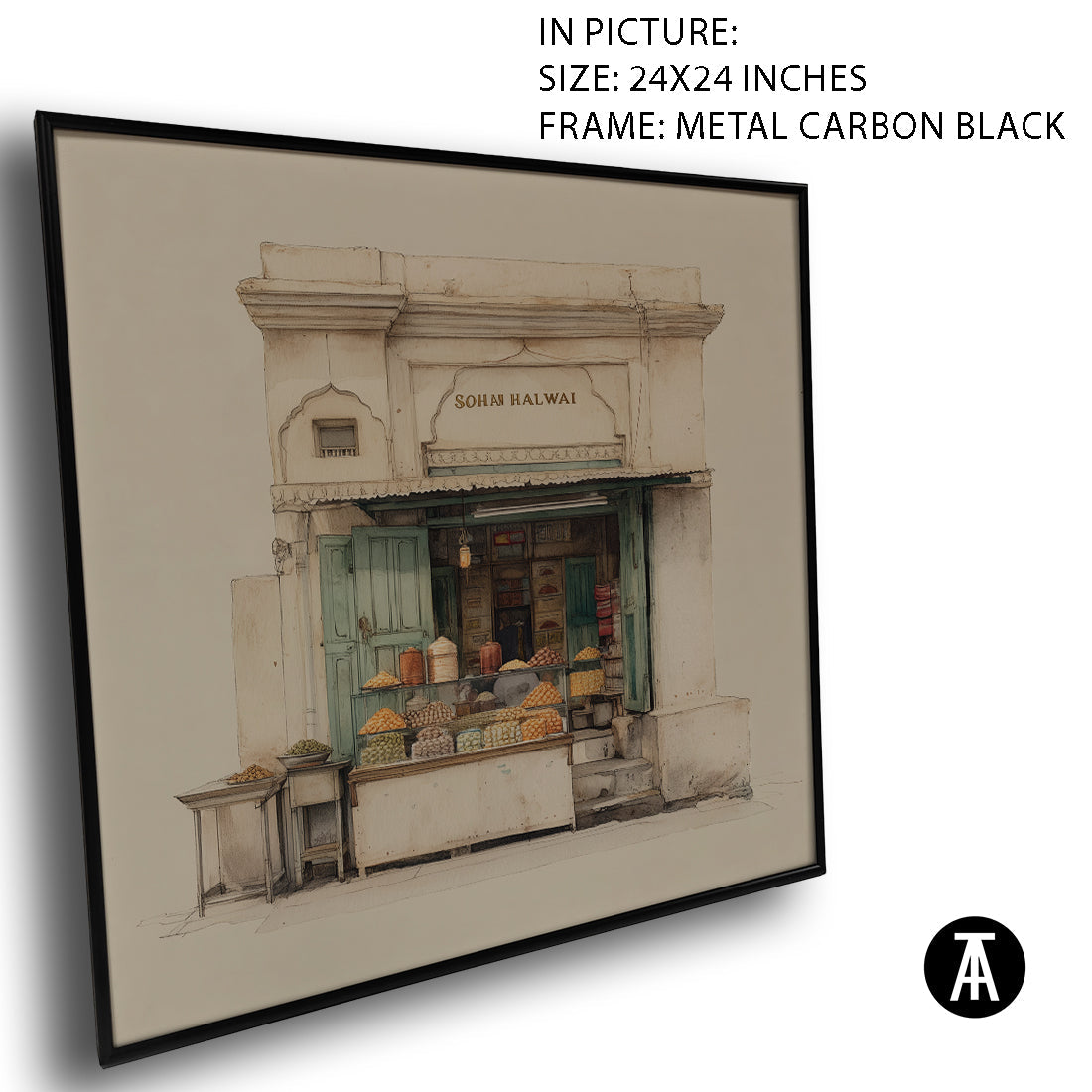 Artwork in Carbon Black Meta Frame