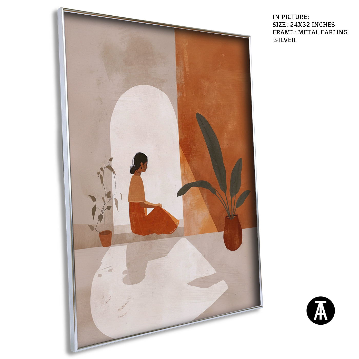 Artwork in Metal Earling Silver Frame