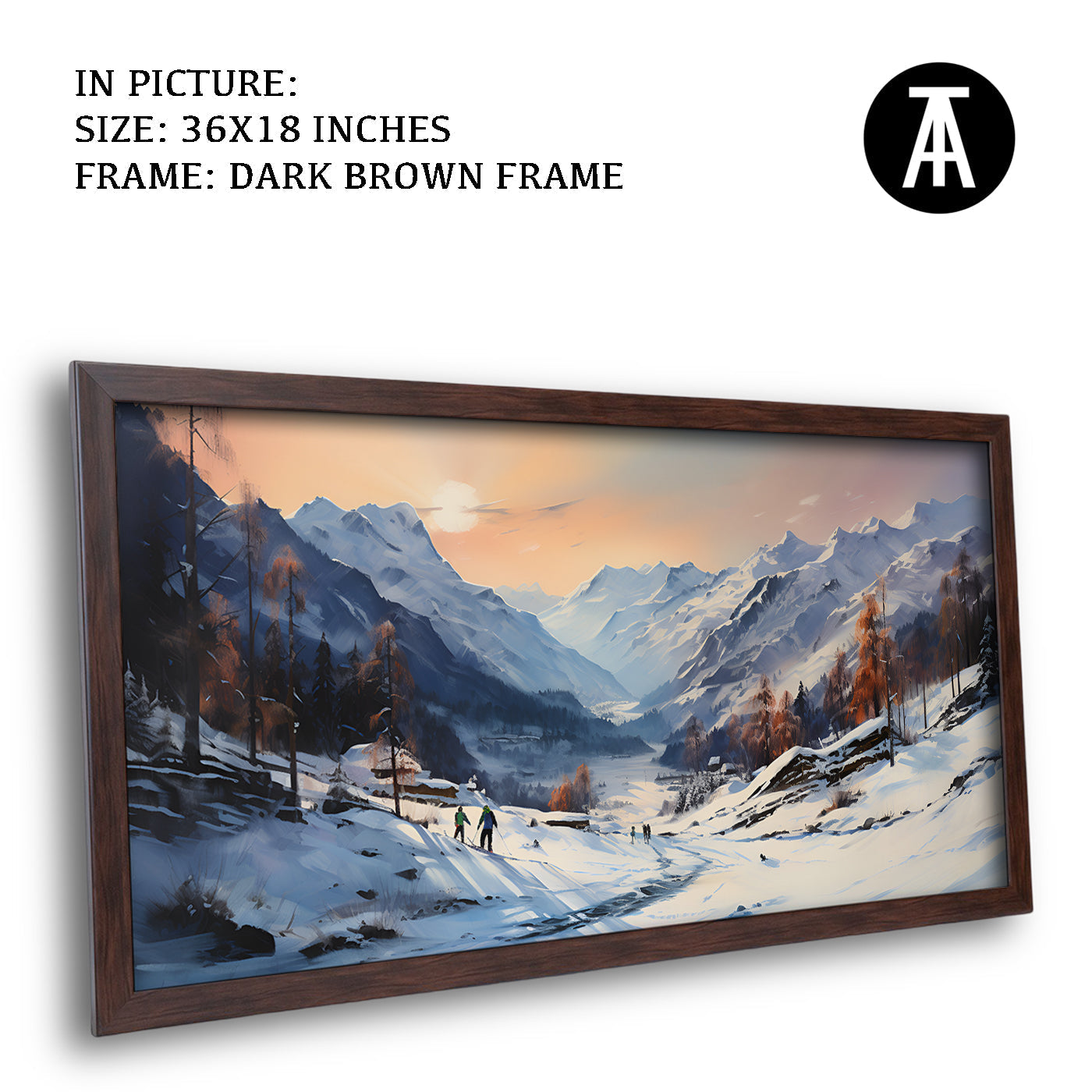 Artwork in Metal Champagne Gold Frame