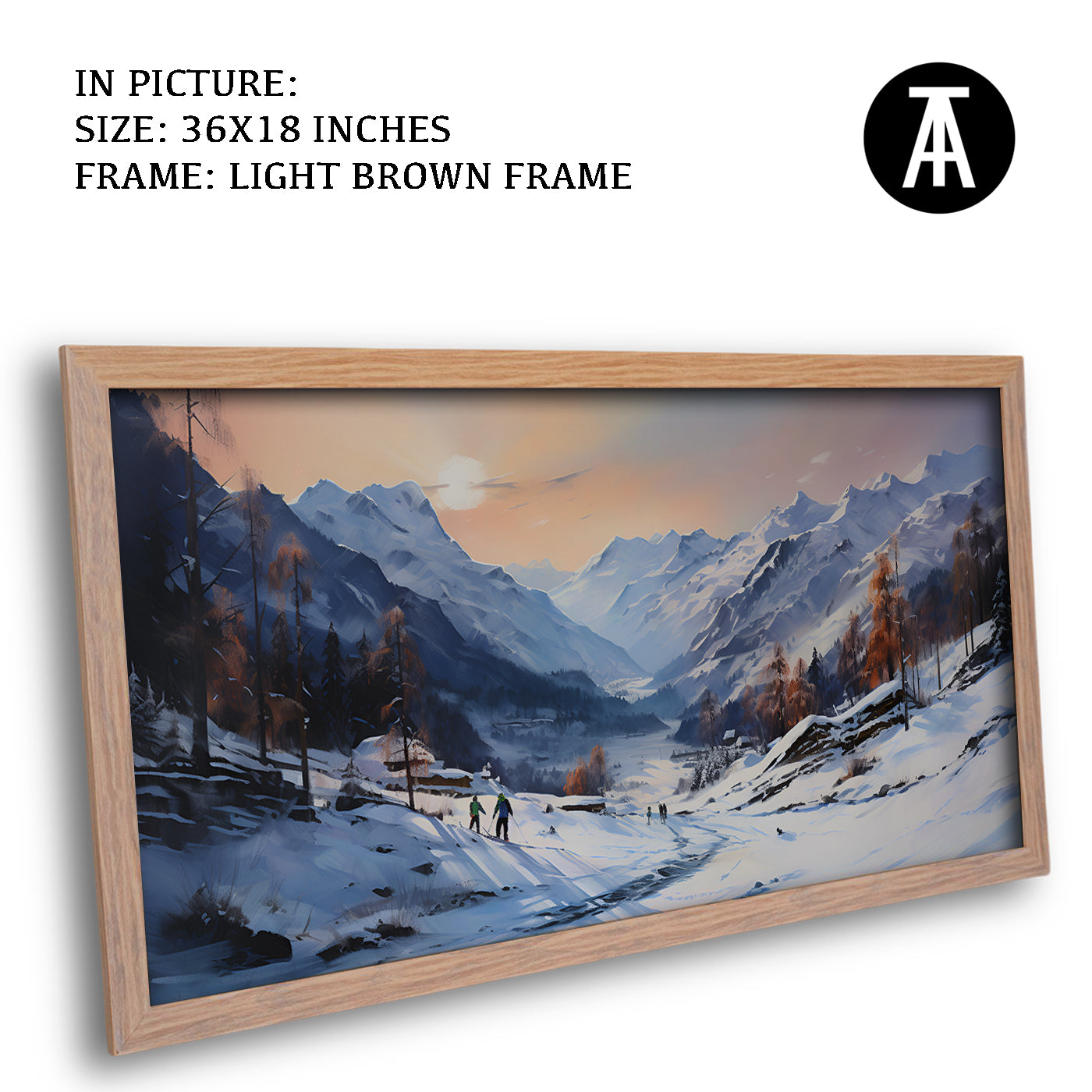 Artwork in Dark Brown Frame
