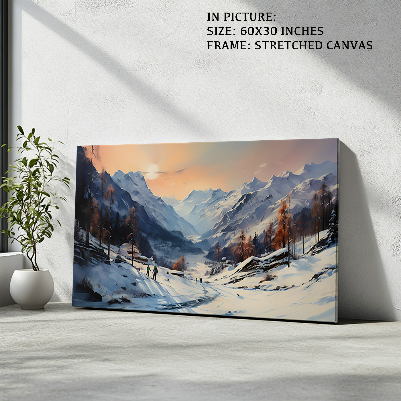 Artwork in Natural Wood Frame