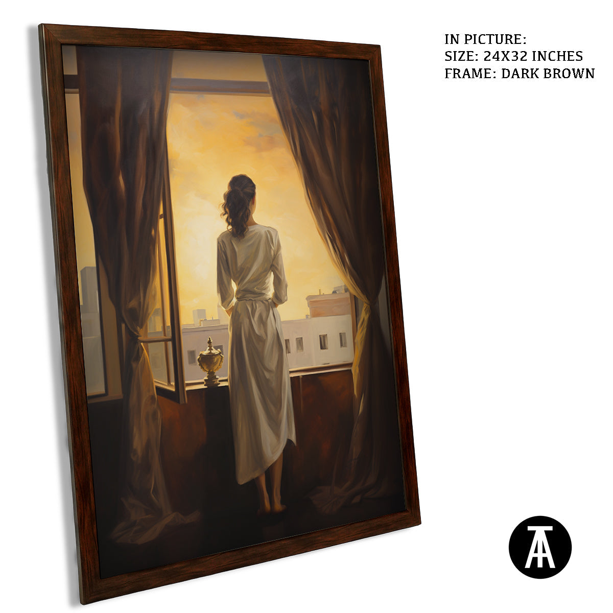Artwork in Metal Champagne Gold Frame