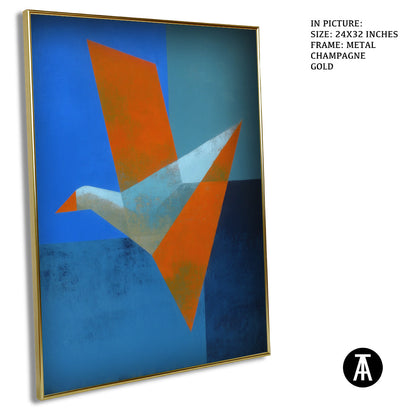 Artwork in Metal Champagne Gold Frame