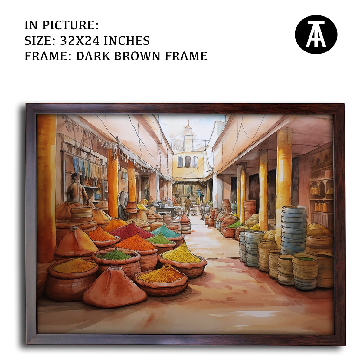 Artwork in Metal Champagne Gold Frame